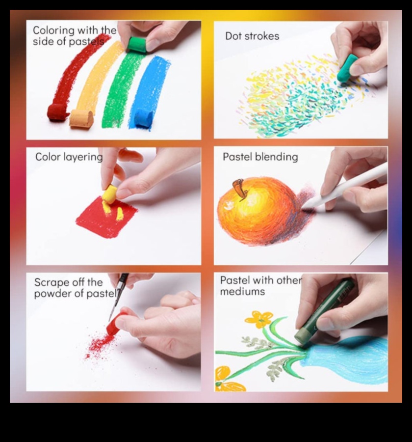 יצירה עם פסטלים של גיר: השגת רישומים נועזים ובעלי מרקם