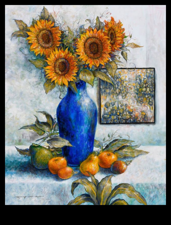 רגעים של שלווה: ציור המהות של טבע דומם