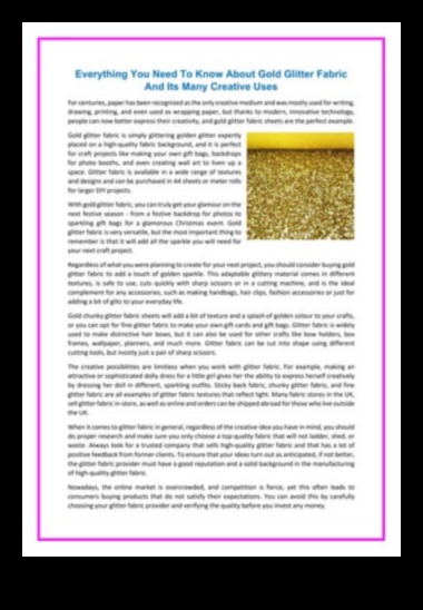 טכניקות יצירה עבור טקסטיל מעוטר: הוספת ניצוץ לבד